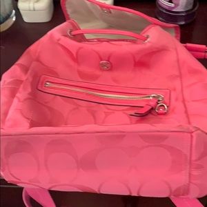 Coach pink backpack